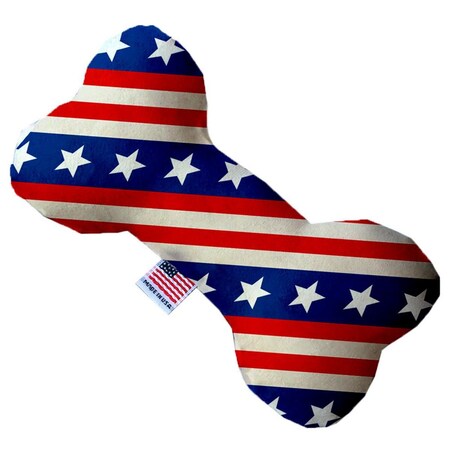 Mirage Pet Products Stars & Stripes 8 in. Stuffing Free Bone Dog Toy 1141-SFTYBN8